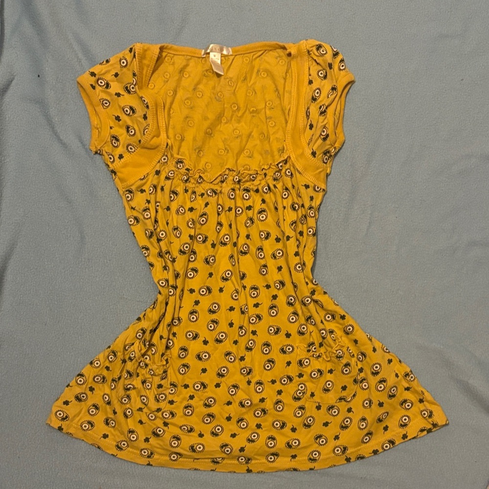 Vixen mustard flowered medium shirt